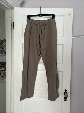 Zara Men's Drawstring Chinos — Taupe Brown